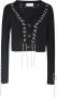 Giuseppe Di Morabito Zwart Merino-Kasjmier Open-gebreide Vest Black Dames - Thumbnail 1
