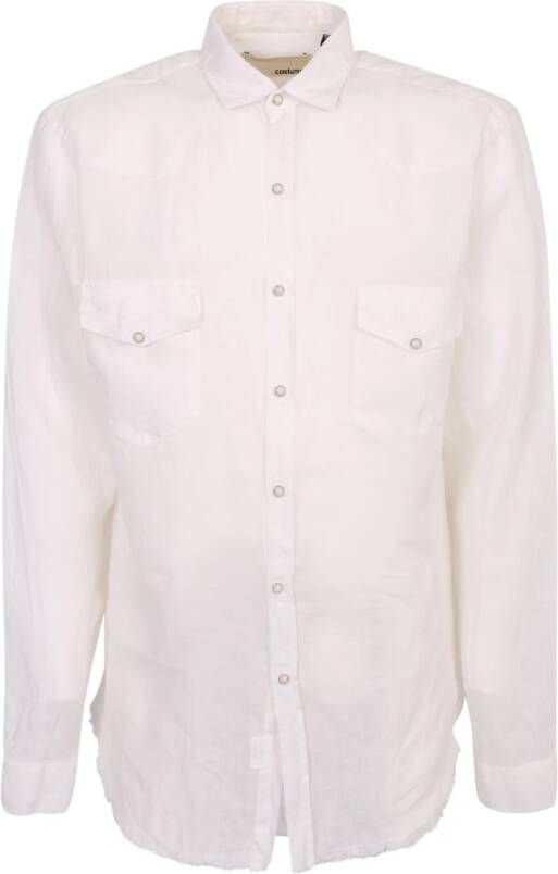 Giuseppe Di Morabito Corfu linen shirt Wit Heren