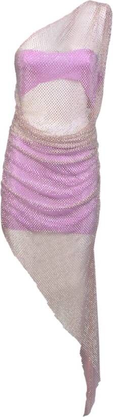 Giuseppe Di Morabito Roze One-Shoulder Jurk Ss23 Collectie Meerkleurig Dames