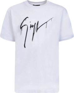 Giuseppe zanotti Stijlvol Wit Logo T-Shirt voor Heren Wit Heren
