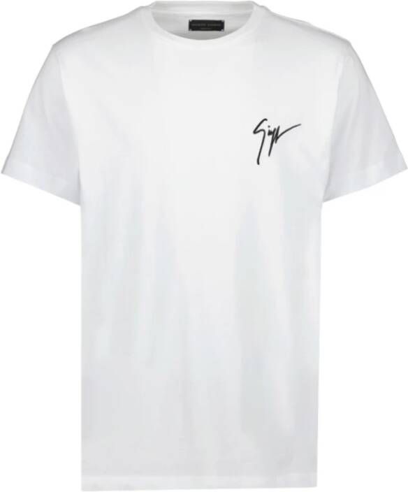 Giuseppe zanotti T-shirt met logo White Heren