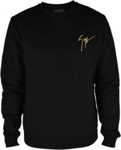 Giuseppe zanotti Zwarte sweatshirt met gouden borduursel Zwart Heren