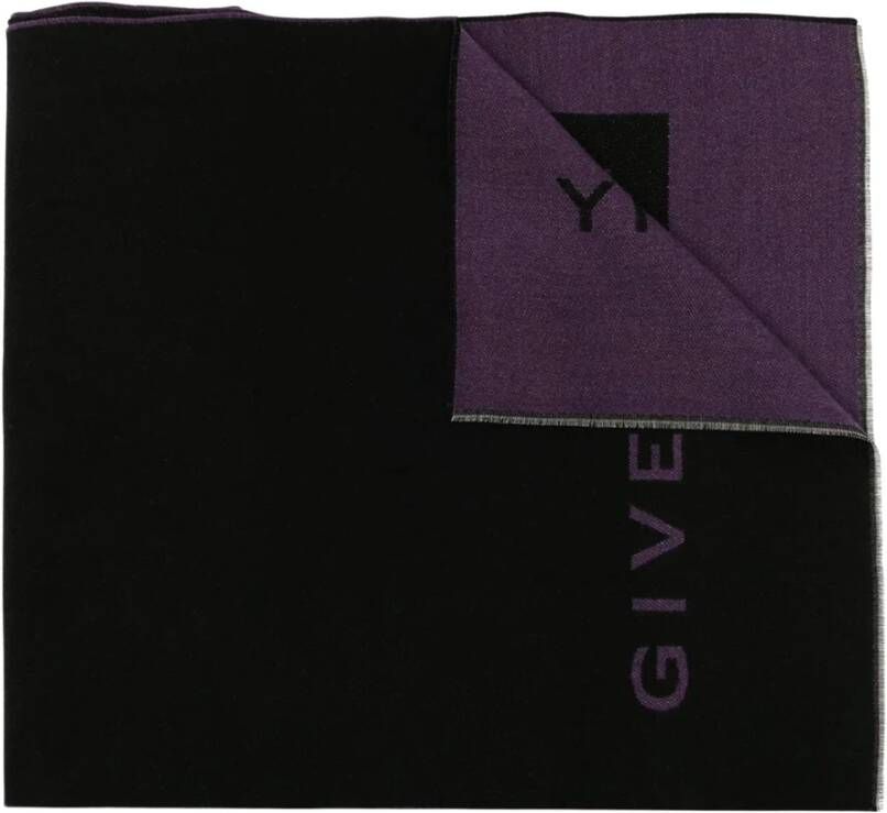 Givenchy 4G Logo Gebreide Sjaal Zwart Heren