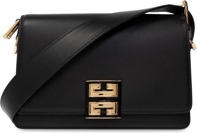 Givenchy Luxe krokodil-geëmbosseerde schoudertas met overslag Black Dames