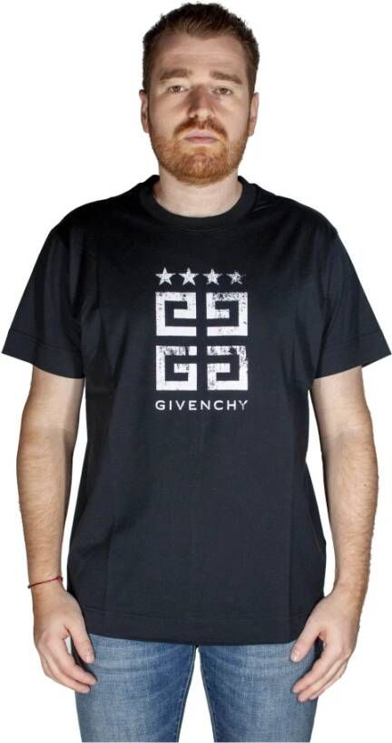 Givenchy 4G Stars T-Shirt Stijlvol en Verfijnd voor Heren Zwart Heren