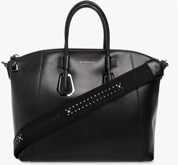 Givenchy Totes Small Antigona Sport Bag with Metallic Details in zwart