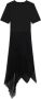 Givenchy Asymmetrische Zwarte Jurk met Plisse en Monogram Riem Zwart Dames - Thumbnail 1