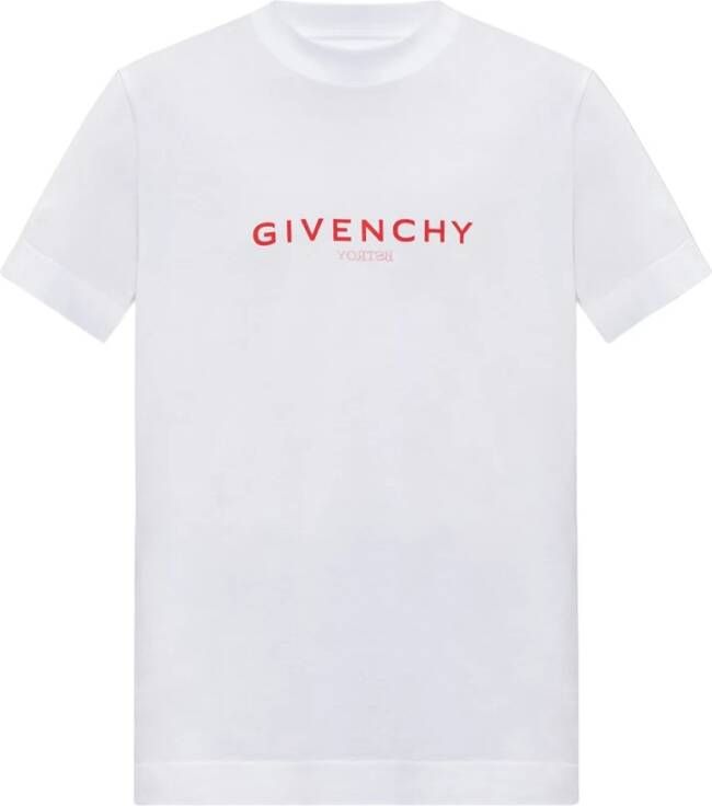 Givenchy Bedrukt T-shirt White Heren