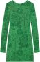 Givenchy Bloemen Jacquard Jurk met Lange Mouwen Groen Dames - Thumbnail 1