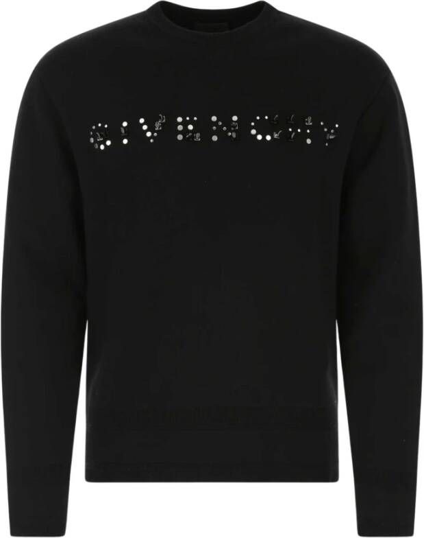 Givenchy Breigoed Blijf warm en stijlvol met deze ronde-hals gebreide trui voor mannen Zwart Heren