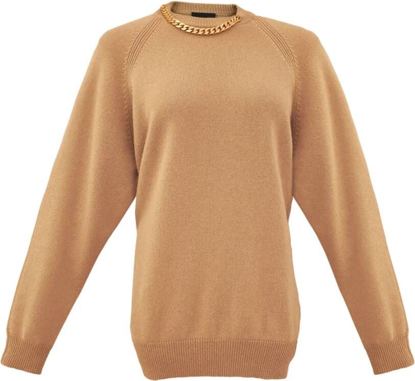 Givenchy Bruine Pullover met Kettingdetail van Kasjmier Bruin Dames