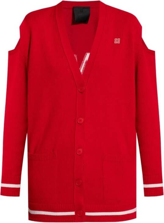 Givenchy Cardigan met logo patroon Rood Dames