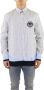 Givenchy Grijs Gestreept Crest Shirt Gray Heren - Thumbnail 1