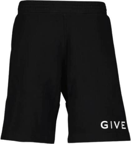 Givenchy Zwarte Archetype Track Shorts Katoen Black Heren