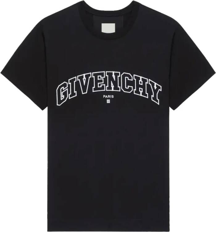 Givenchy College T-shirt Zwart Heren