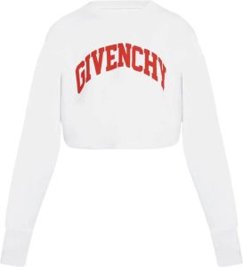 Givenchy Cropped sweatshirt with logo Wit Dames