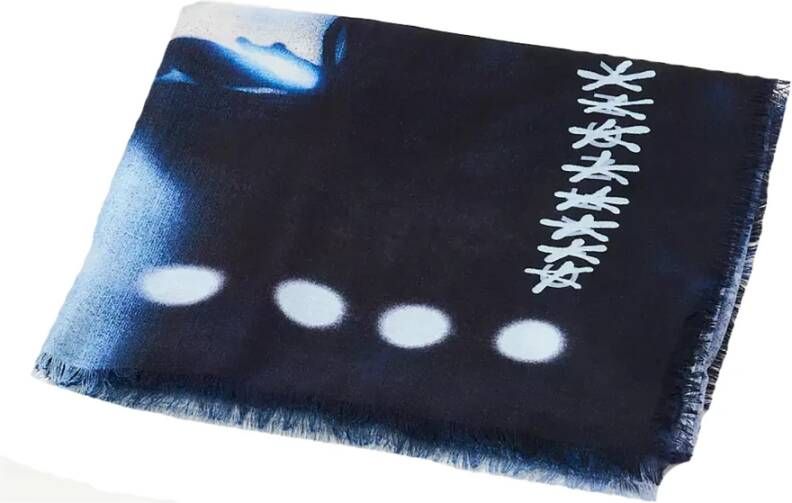 Givenchy Elegant Bicolour Sjaal Blauw Dames