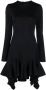 Givenchy Elegante Gerimpelde Zoom Jurk Black Dames - Thumbnail 1