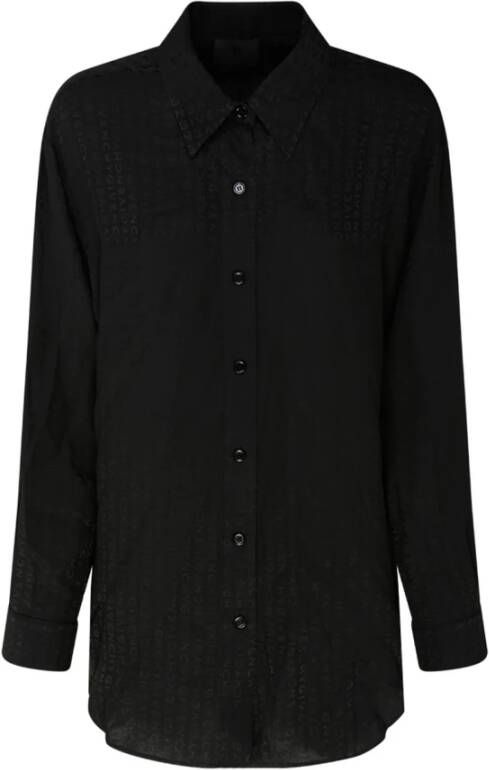 Givenchy Elegante Zwarte Zijden Shirt voor Dames Zwart Dames