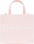 Givenchy Totes Mini G Tote Bag 4G Embroidered Canvas in poeder roze - Thumbnail 2