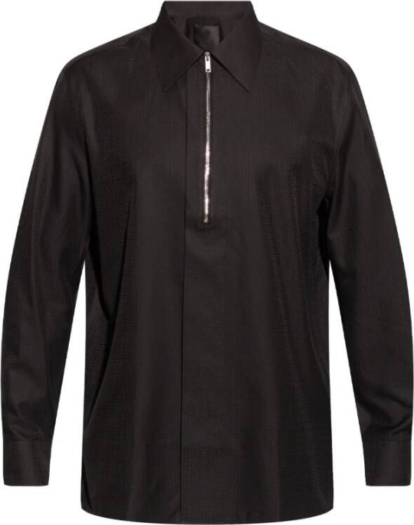 Givenchy Geborduurd shirt Zwart Heren