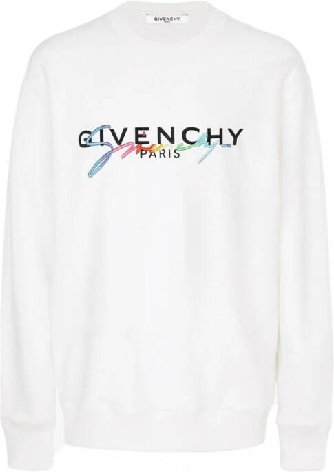 Givenchy Geborduurde Logo Sweatshirt White Dames