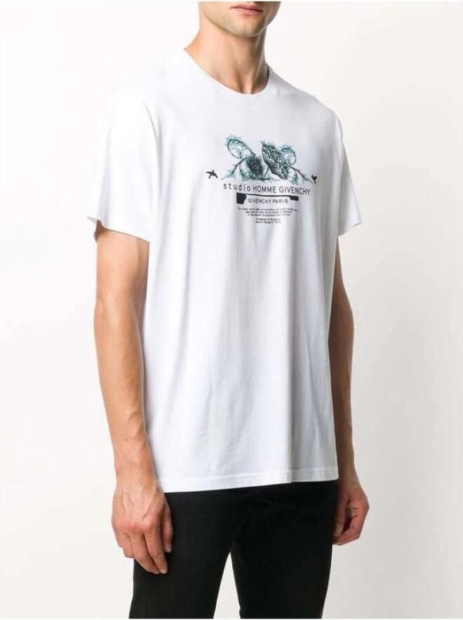 Givenchy Bedrukt katoenen T-shirt White Heren