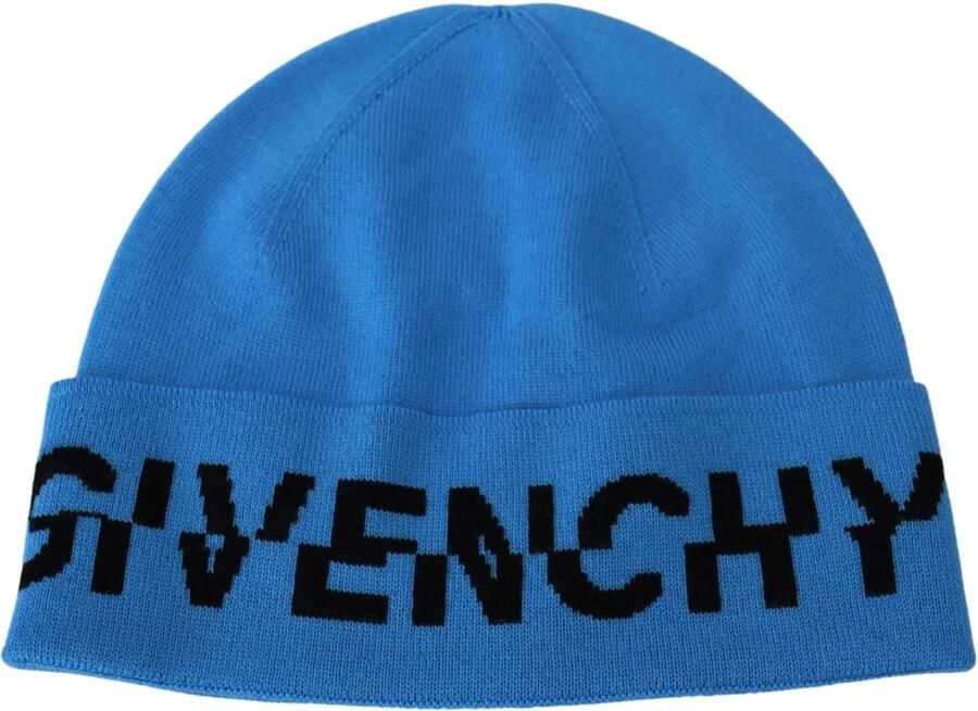 Givenchy Rode Roze Tint Beanie Muts met Zwart Logo Pink Heren
