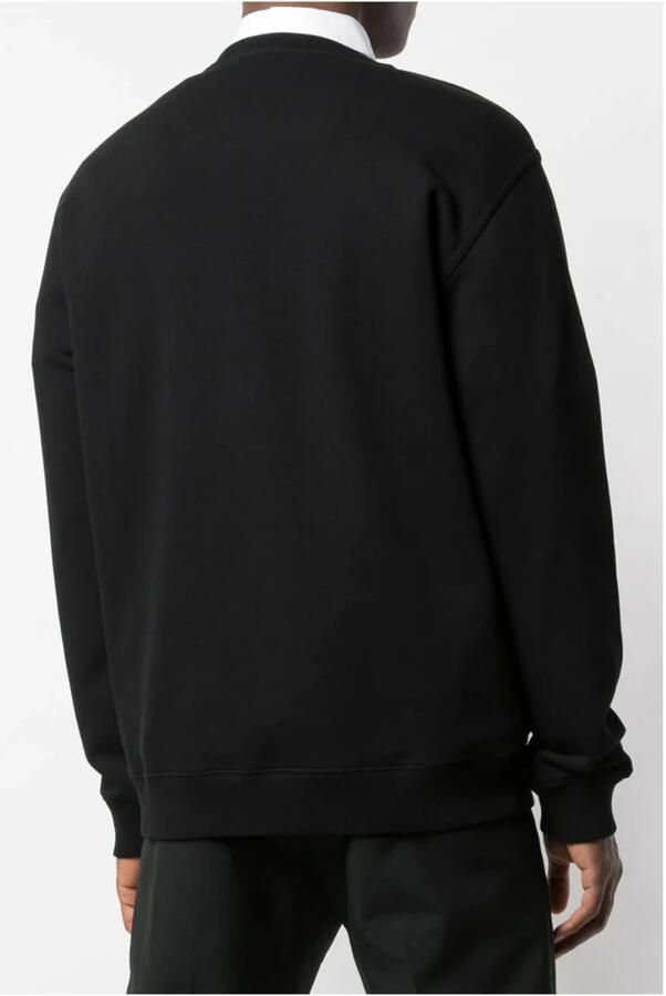 Givenchy Logo Sweatshirt Zwarte Ronde Hals Lange Mouwen Black Heren - Foto 2