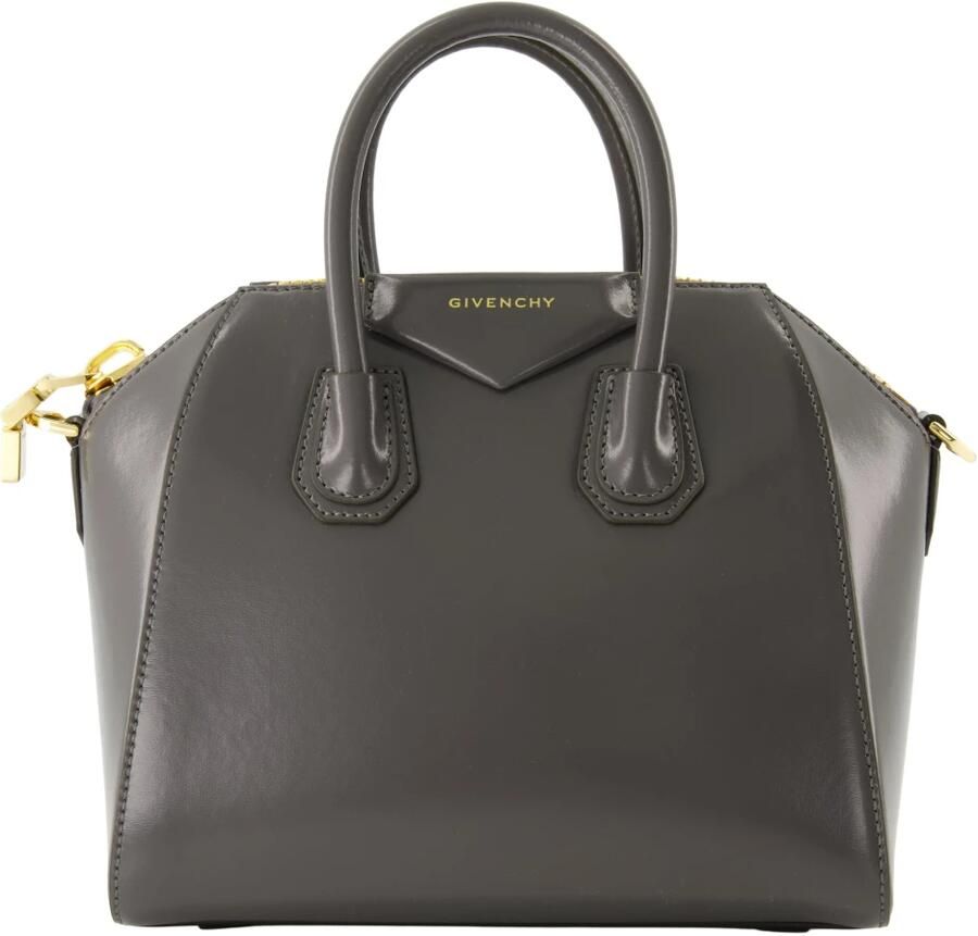 Givenchy Grijze Box Kalfsleren Mini Schoudertas Gray Dames
