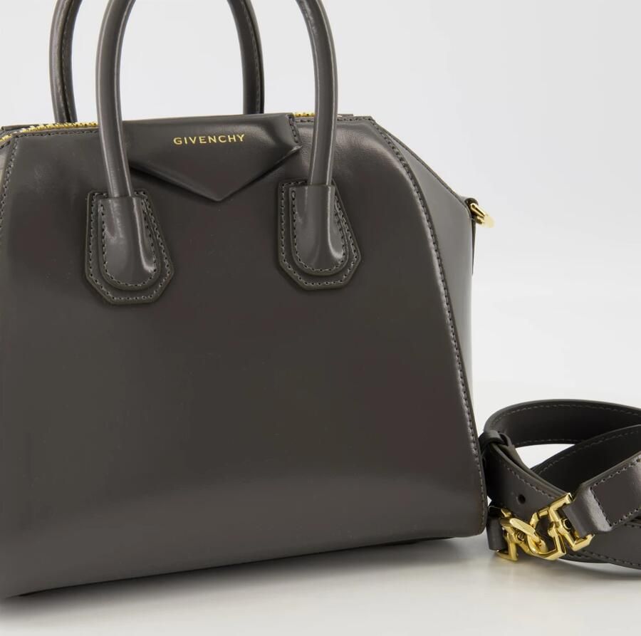 Givenchy Grijze Box Kalfsleren Mini Schoudertas Gray Dames - Foto 2