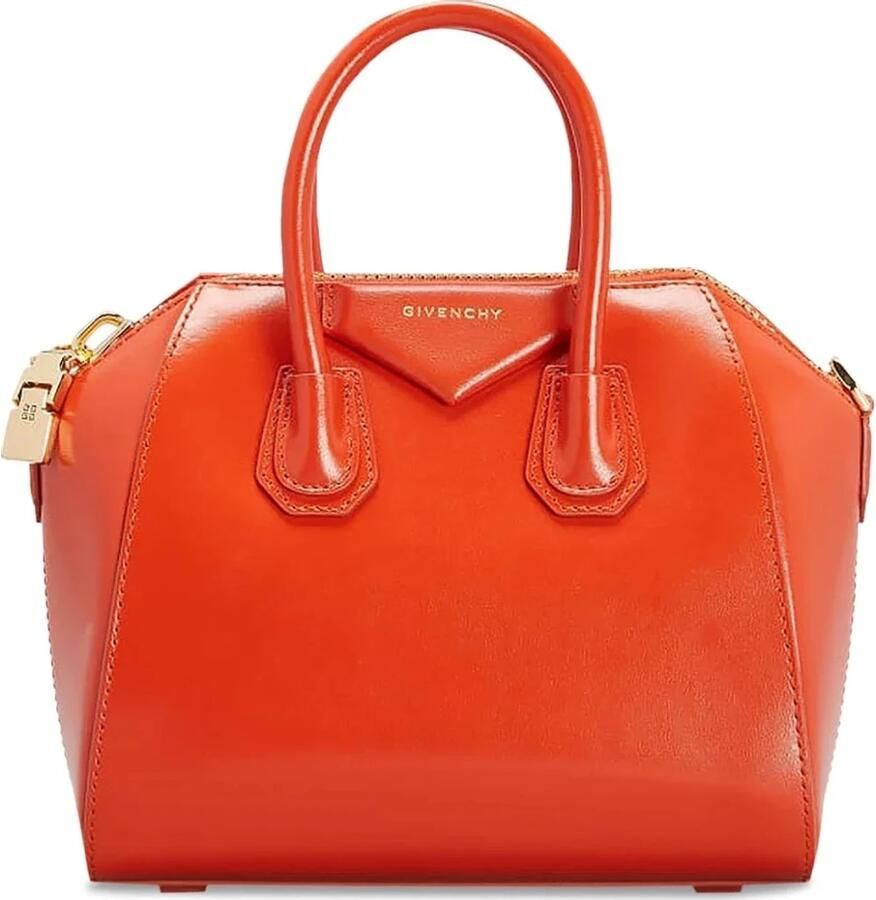 Givenchy Mini Antigona Crossbody Tas Orange Dames