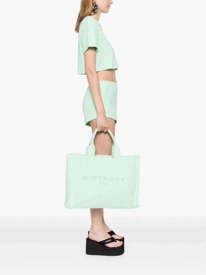 Givenchy Shoppers & Totes Plage Capsule 'G-Tote' Midi Shopping Bag in groen - Foto 4