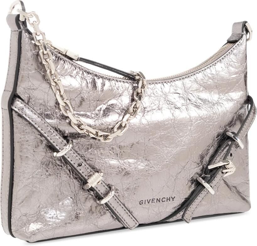 Givenchy Zilvergrijze Leren Schoudertas Gray Dames - Foto 3