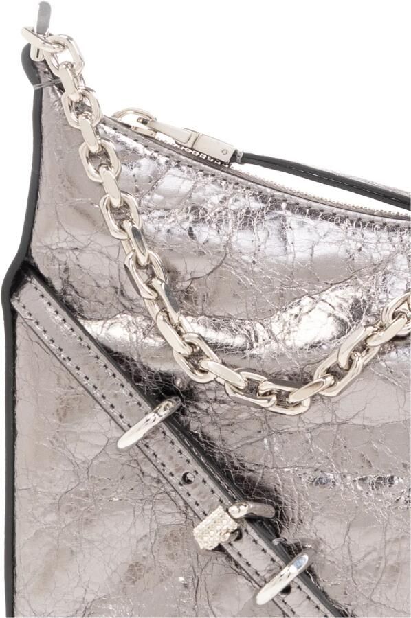 Givenchy Zilvergrijze Leren Schoudertas Gray Dames - Foto 5