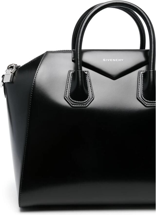 Givenchy Zwarte leren medium Antigona handtas Black Dames - Foto 5