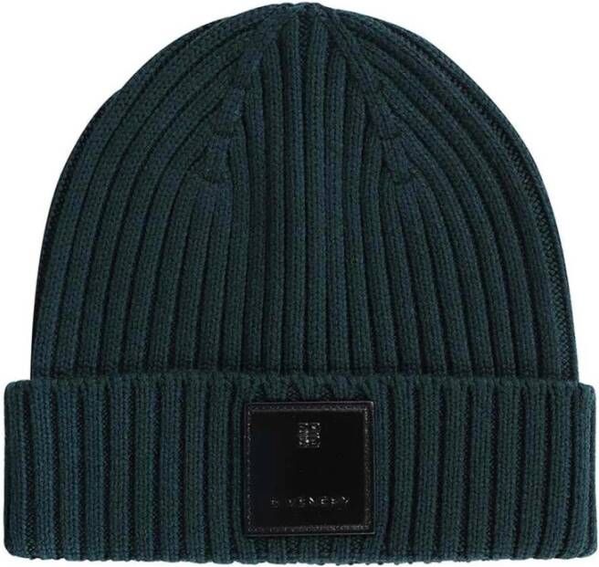Givenchy Groene wollen visser beanie muts Green Unisex