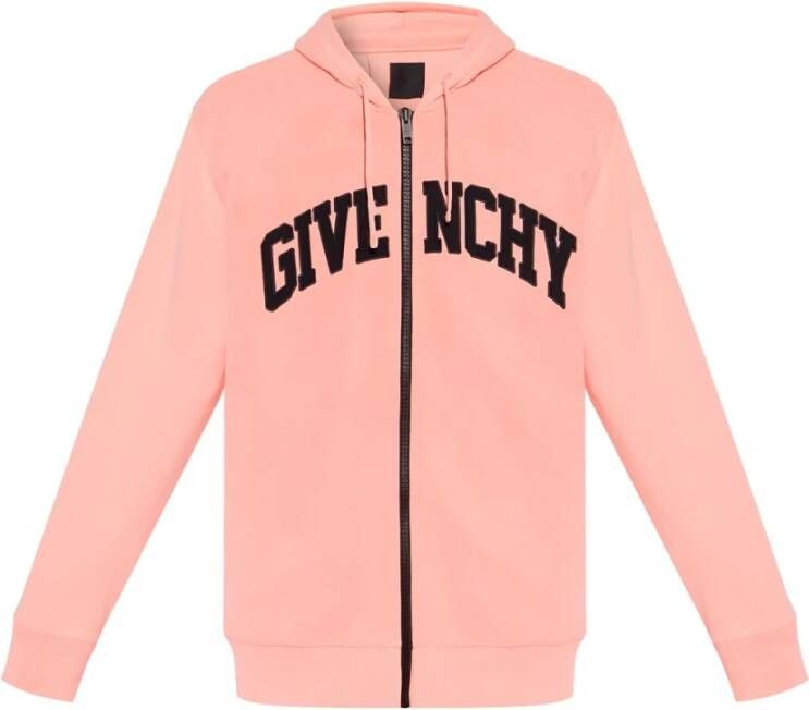 Givenchy Hoodie met logo Roze Heren
