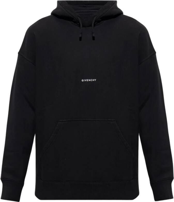 Givenchy Logo Hoodie Sweatshirt Black Heren