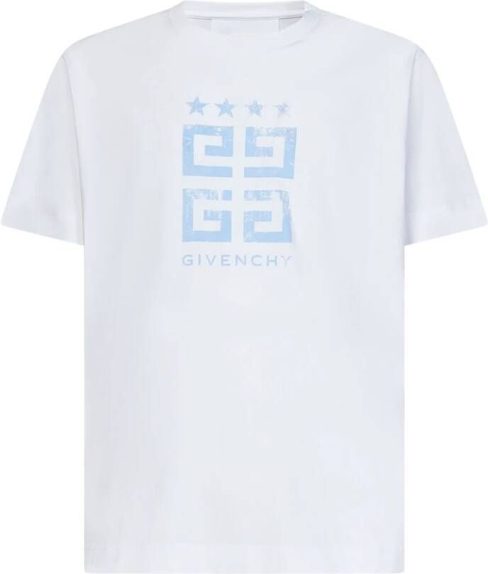 Givenchy Klassieke pasvorm 4G Stars Print Wit T-shirt White Heren