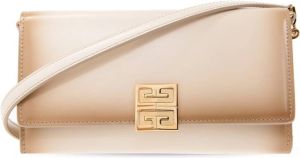 Givenchy Leather wallet with strap Beige Dames