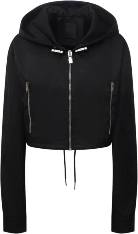 Givenchy Lichtgewicht cropped jas Zwart Dames