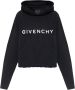 Givenchy Zwarte Katoenen Hoodie met Rafelende Onderkant Black Dames - Thumbnail 1