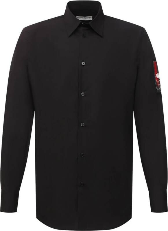 Givenchy Logo Patch Shirt Black Heren