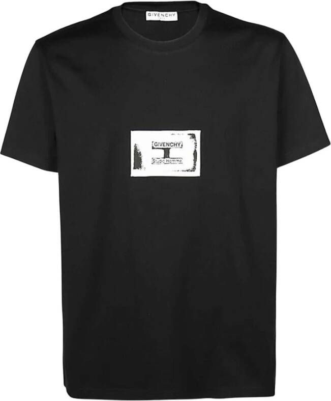 Givenchy Logo Patch T-shirt Zwart Heren