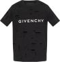 Givenchy Vernietigde Klassieke Pasvorm Gaten T-Shirt Black Heren - Thumbnail 1