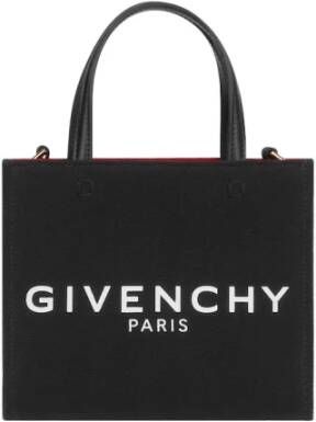 Givenchy Logo Print Mini Tote Tas Zwart Dames