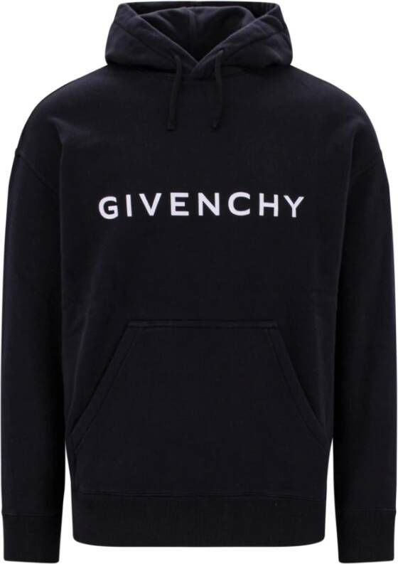 Givenchy Logo Print Oversized Katoenen Sweatshirt Zwart Heren
