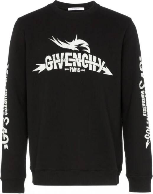 Givenchy Logo Split Sweatshirt Zwart Heren