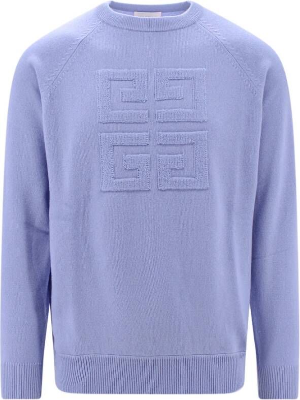 Givenchy Luxe 4G Motief Kasjmier Sweatshirt Blauw Dames